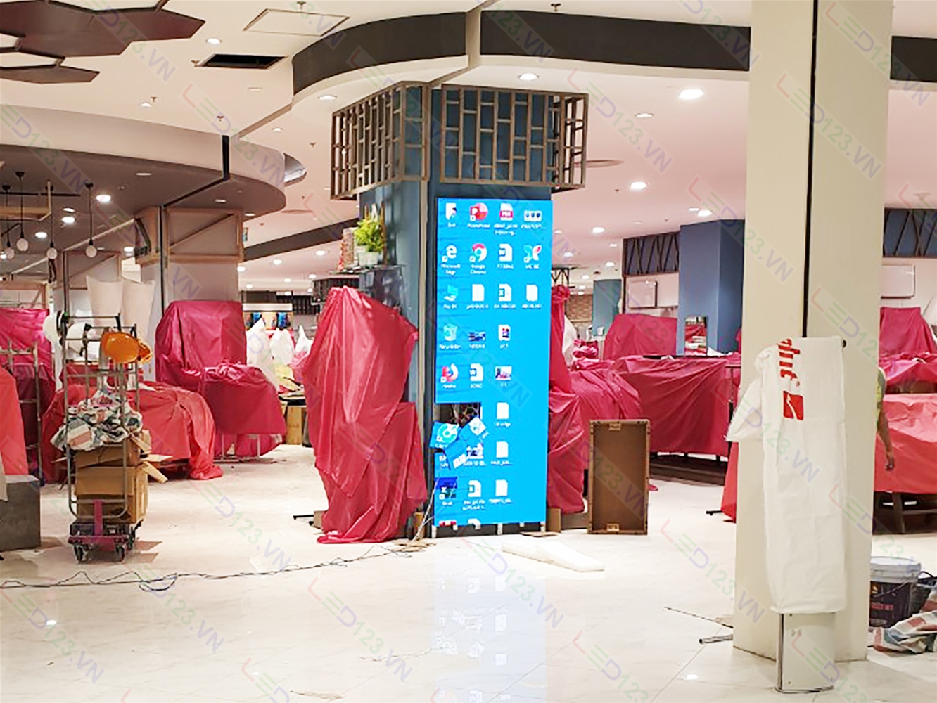 Màn hình led P3 tại ngành hàng thời trang của trung tâm thương mại AEON Mall Hà Đông 2
