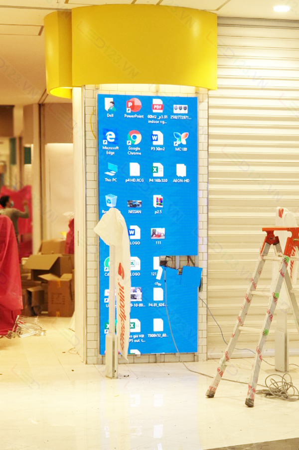Màn hình led P3 tại ngành hàng thời trang của trung tâm thương mại AEON Mall Hà Đông 9